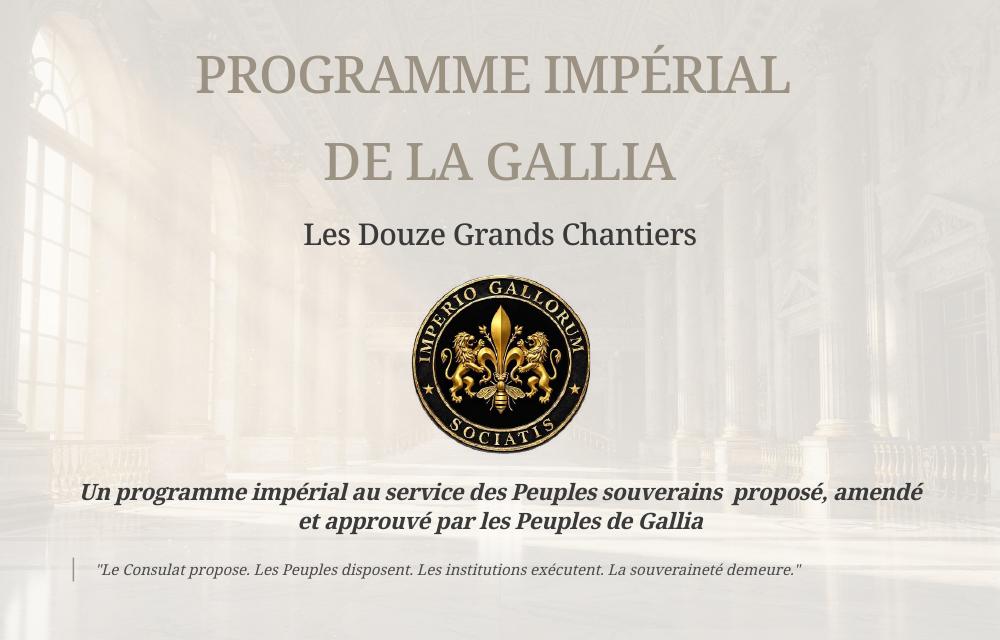 Couverture originale — Programme Impérial de la Gallia