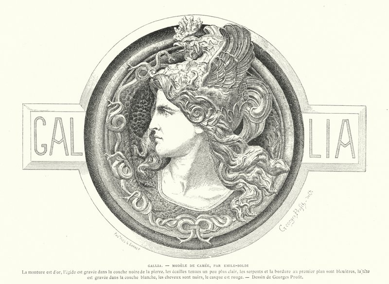Original — GALLIA — Modèle de camée, par Émile-Soldi