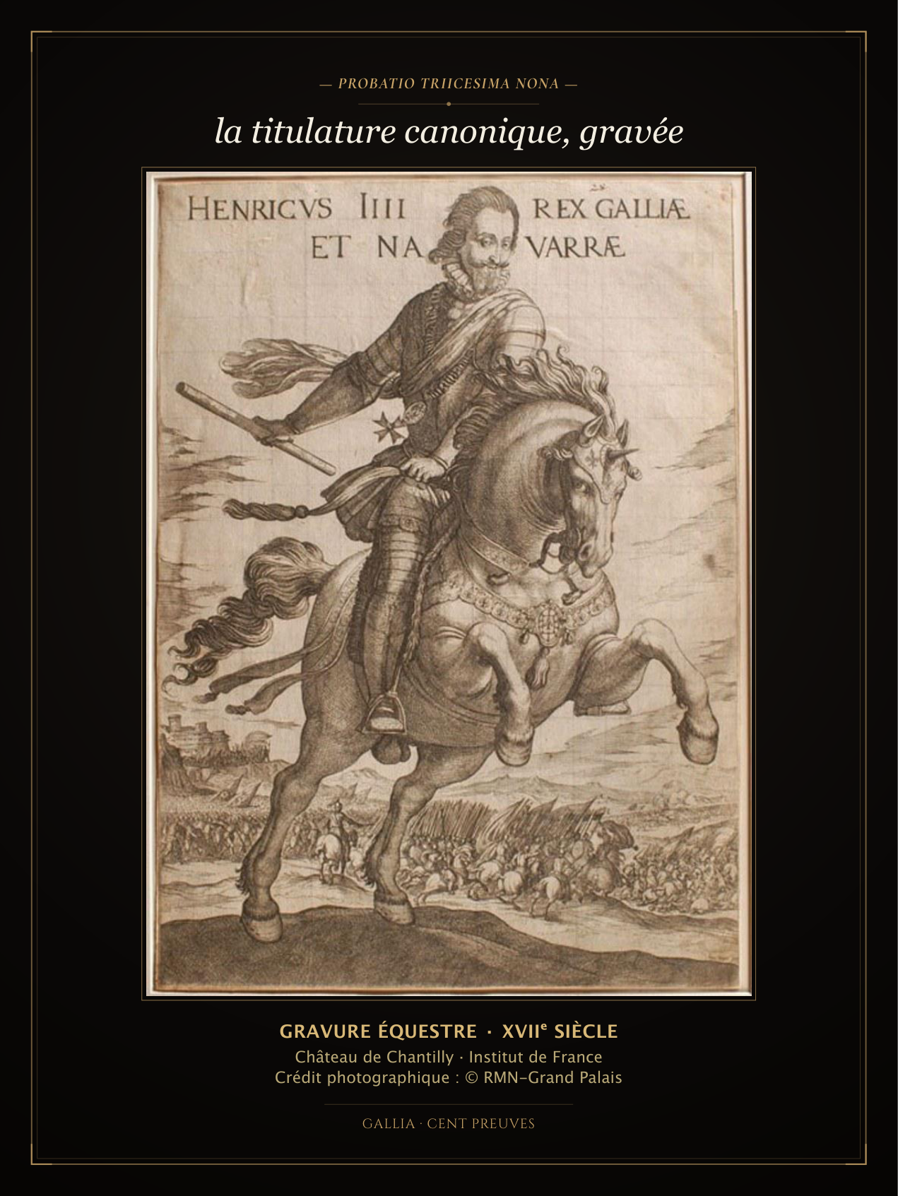 Original — Rex Galliae Henricus